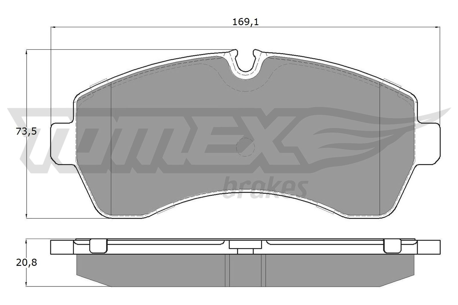Sada brzdových platničiek kotúčovej brzdy TOMEX Brakes